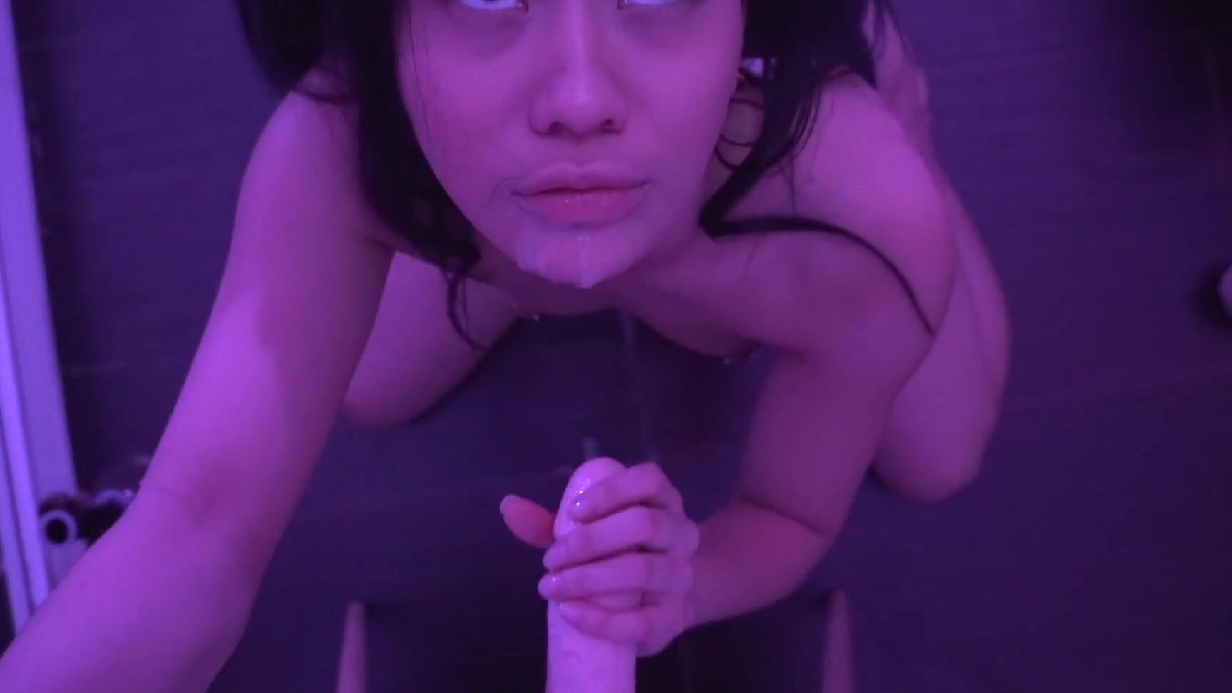 Asian, Blowjob, Cum Countdown, Dildo Sucking, Petite jasmine greyxxx sloppy blowjob ManyVids