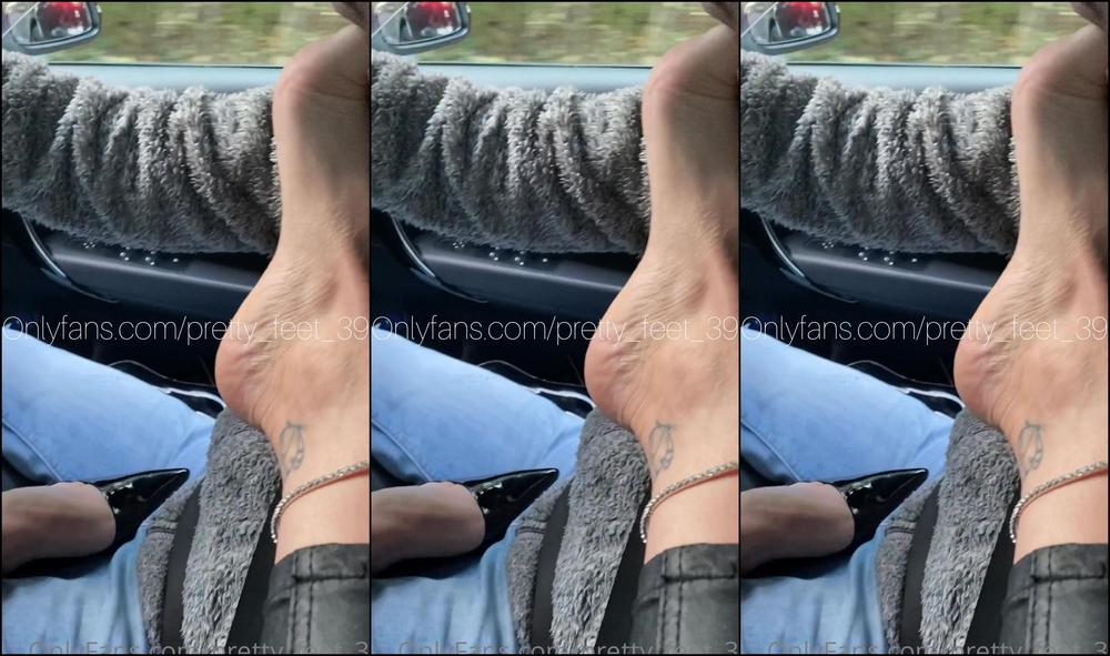 Pretty Feet As You Know I Love To Tease Him While He Drives Look At Him Multitasking