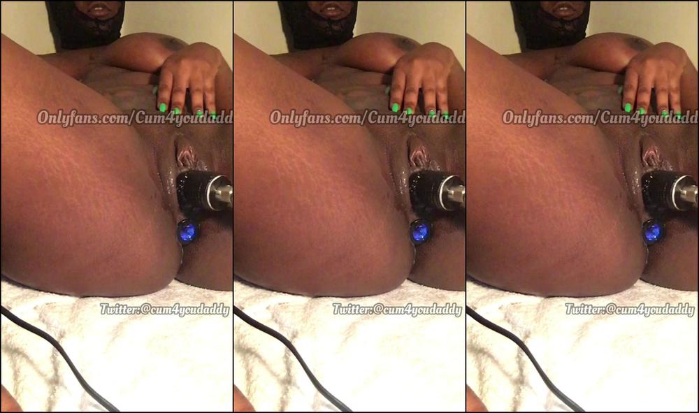 Cum Youdaddy Using My Machine To Fuck My Tight Ass Wet Pussy I Tri