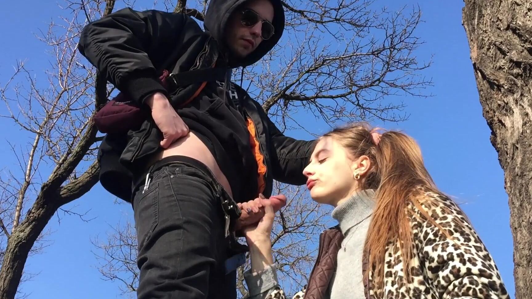 alineysha UA 003 REAL Amateur Outdoor Bowjob with HUGE Cumshot PornHubPremium