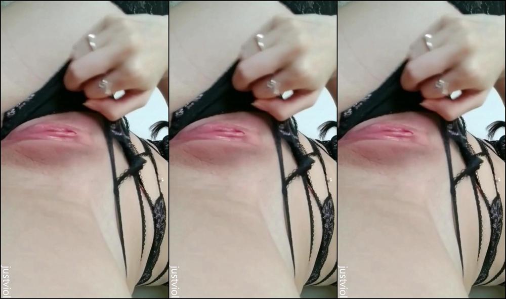 Justviolet Blowjob And Pussy Fingering In My Cutout Lingerie