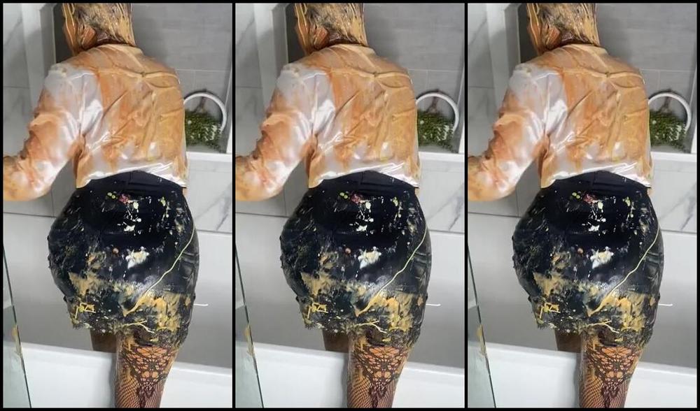 Bsmessybakery Nicknamed Bsmessybakery Onlyfans This Shower In My White Satin Blouse Amp Skirt Felt Incredible And Very