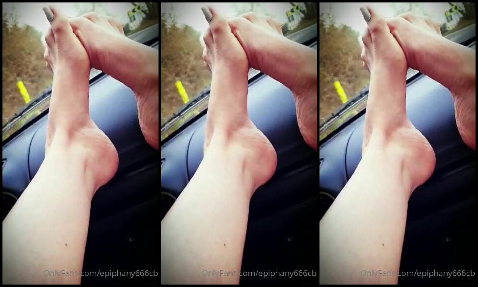 Epiphany Cb Filmed This Just For My Feet Toes Admirers Foot Fetish Tease Video In The Car Mi