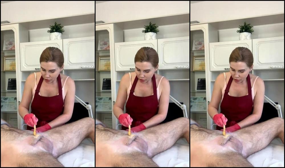 Sugarnadya Waxes The Cock A Of A Chatty Customer