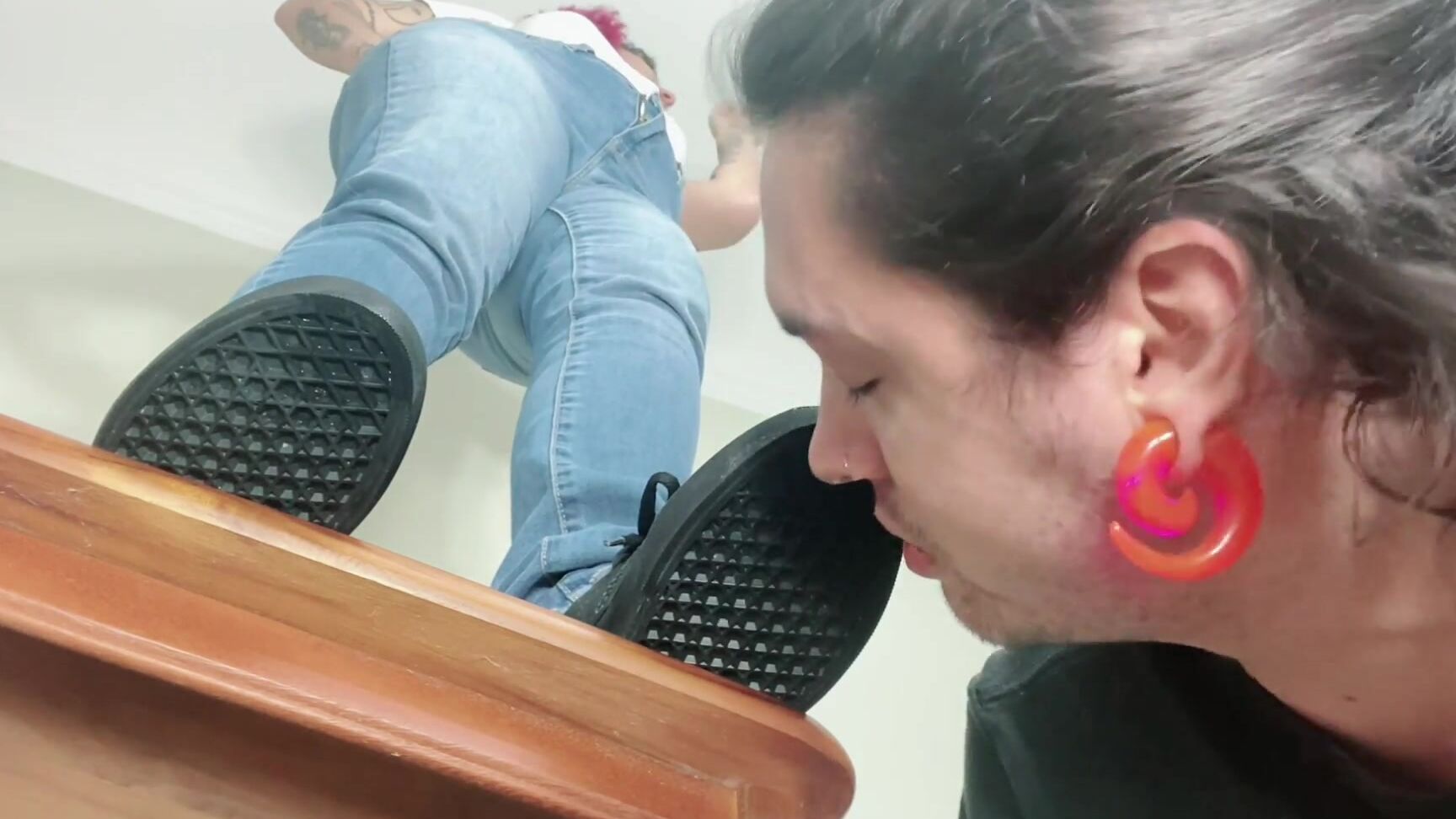 Femdom, Human Ashtray, Humiliation, Shoe & Boot Worship, Sneaker Fetish human-doormat-and-ashtray-spit ManyVids