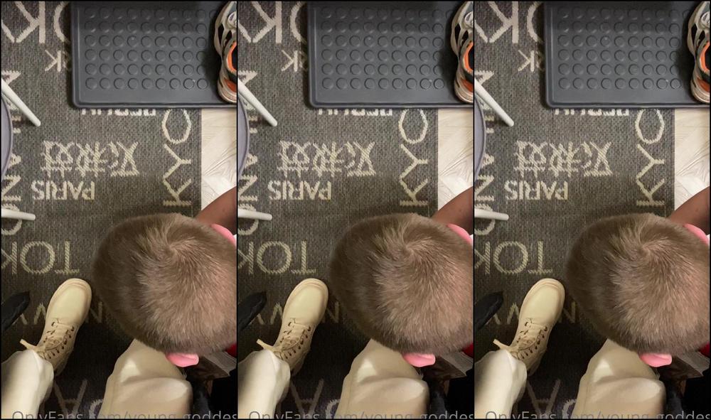 Young Goddess I Am Going For A Walk But Before That My House Slave Has To Brush And Clean My Shoes With