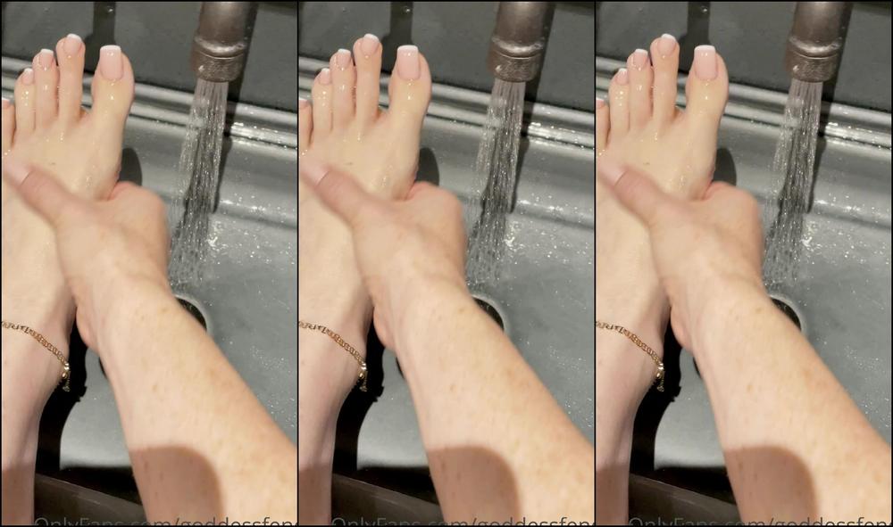 Goddessfendi 2113500710 05 19 2021 Cleaning My Perfect Feet After Some Undeserving Pathetic Foot Boy Made A Mess