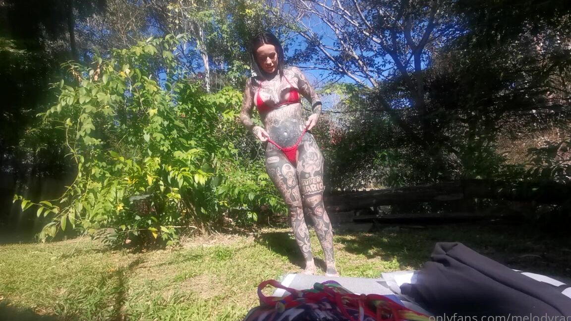 Melodyradford New Tiny Micro Bikini Try On Outdoors