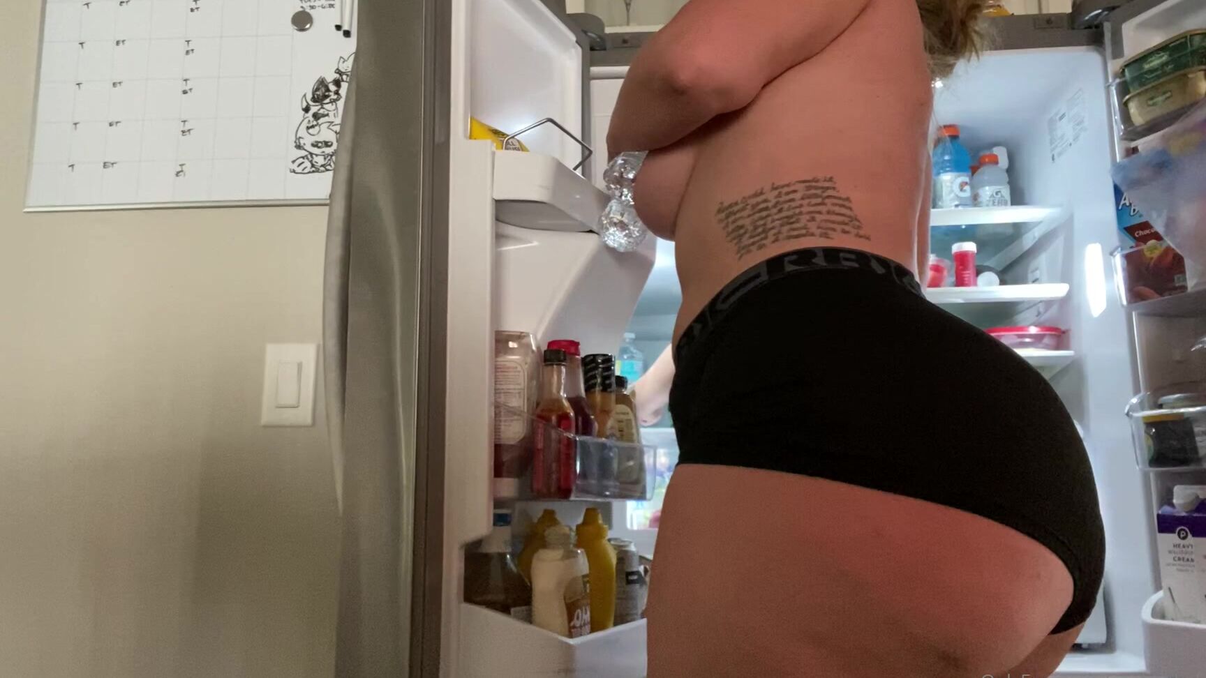 Sophiethebodyvip 264050691 04 27 2020 Good Morning I M Over Here Putting Groceries Away What Are You Up To