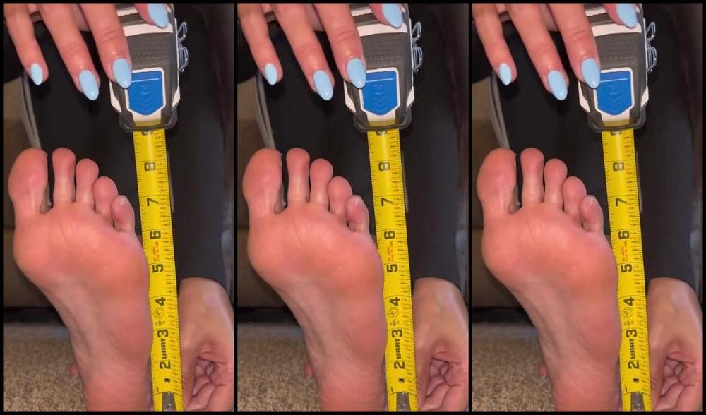 Ivy S Feet Nicknamed Footivy Foot Fetish 10 20 2023 Onlyfans Video Measuring My Feet