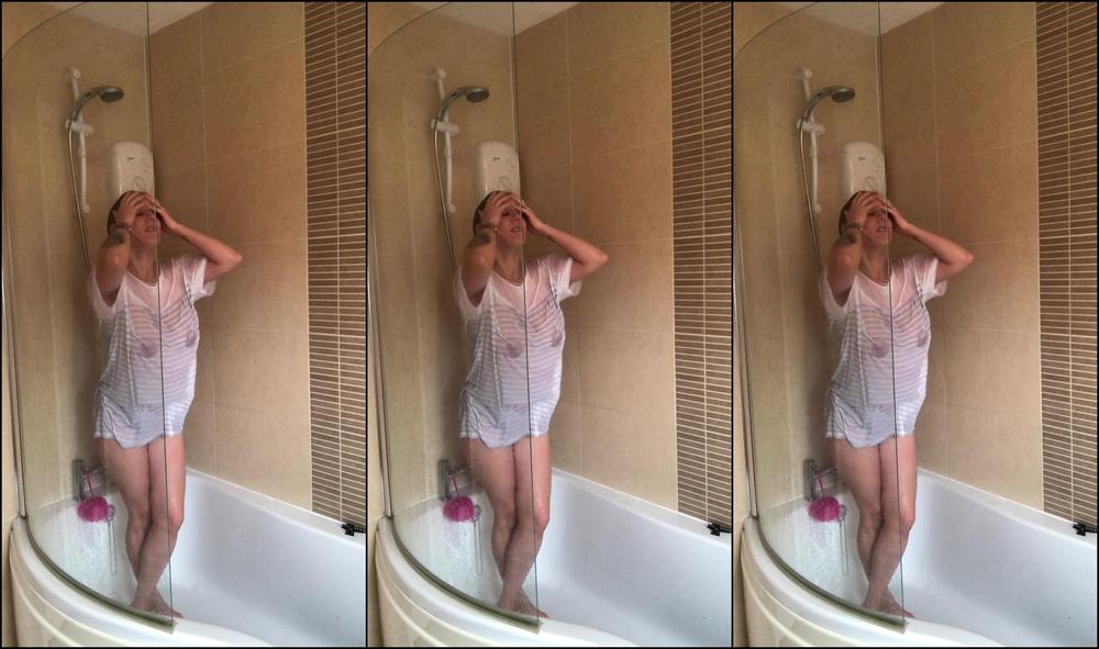 "SuzieLove212" long hair, pussy play, shower, wet look, wet t-shirt Wet T shirt Pussy Play manyvids