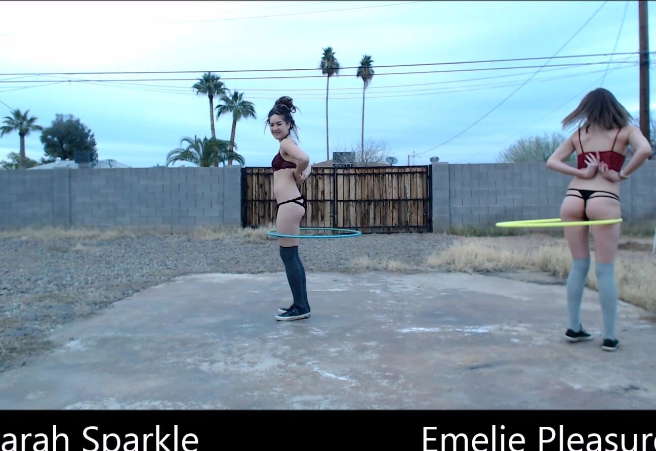 Dancing, Striptease, Nudity/Naked, Teens, Girl Girl sarah sparkle girl girl strip hula hooping ManyVids