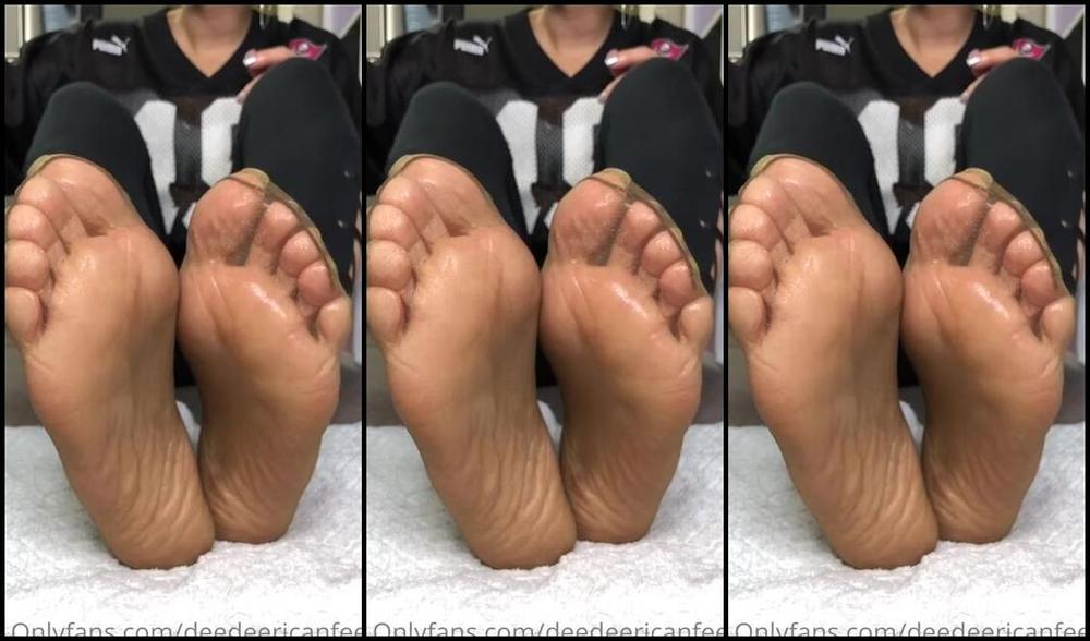 Deedeericanfeet Onlyfans Oily Nyloned Feet As Requested Wit Green Toes Thou
