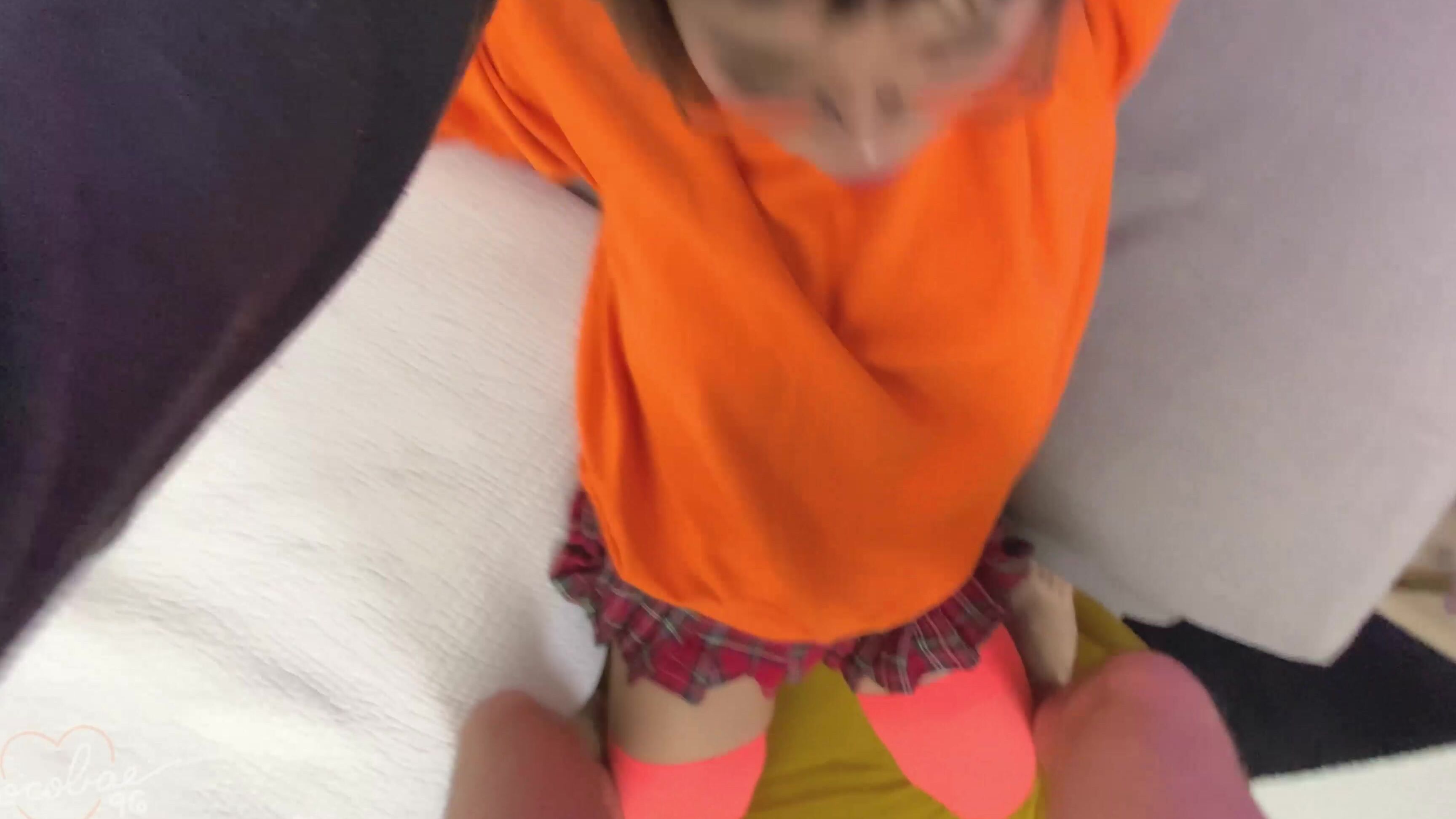 Ahegao, Asian, Blowjob, Cosplay, Face Fucking velma-restrained-and-face-fucked ManyVids