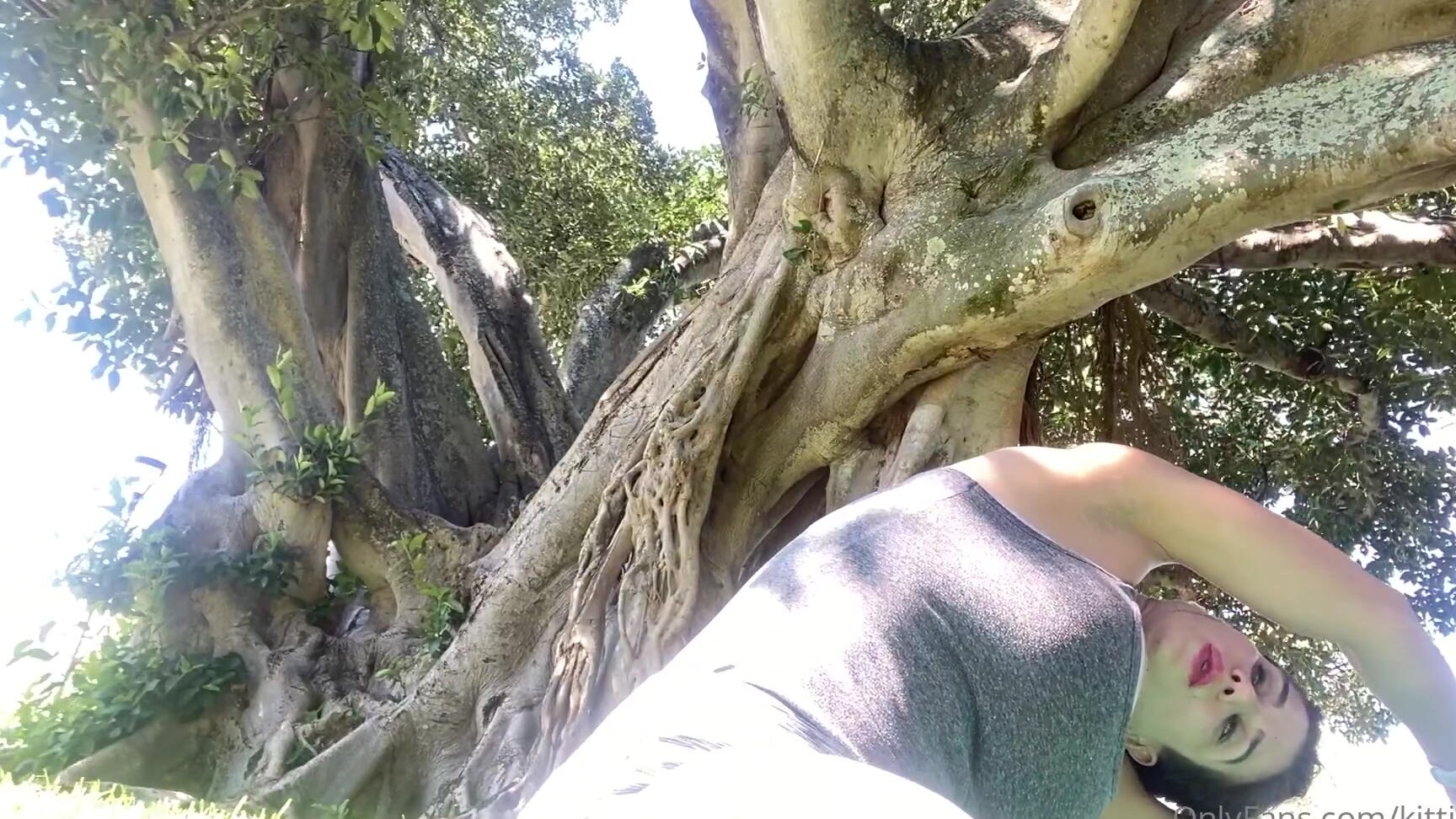 Kittibelle Yogi Kitti Stretching At The Park Before My Pervy Adventure