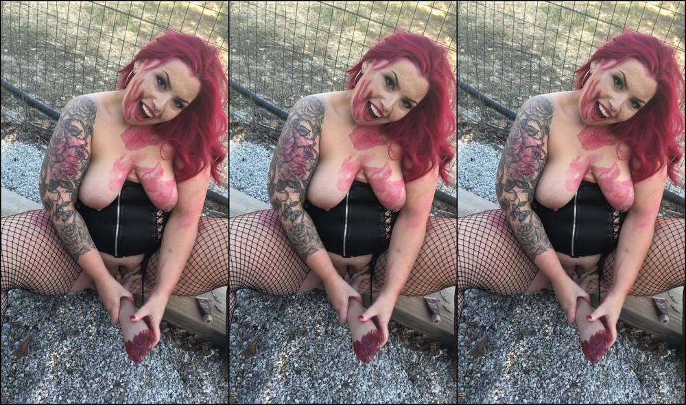 Milliemelrose Zombie Slut Uses C O R P S E Hand To Squirt