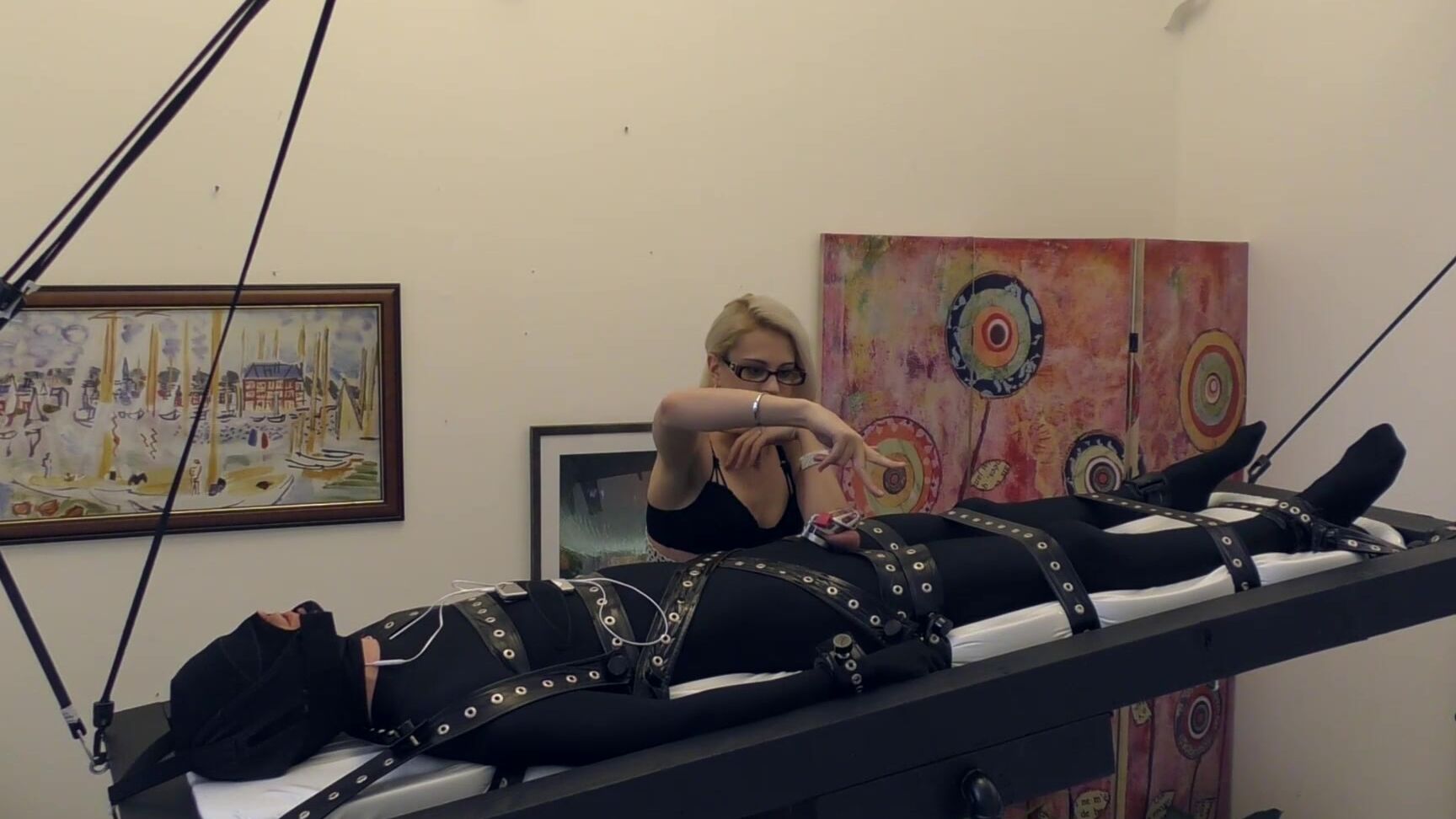 "Mistress Helix" Tease, Femdom, Chastity, Bondage, Pantyhose Mistress Helix. Tilt Table Clit Tease SiteRip