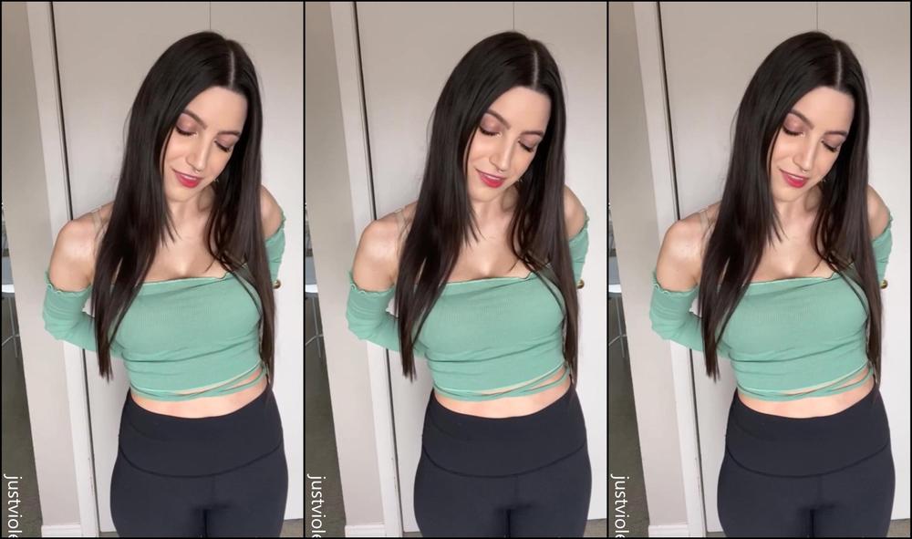 Justviolet Yoga Pants Strip Tease Mins