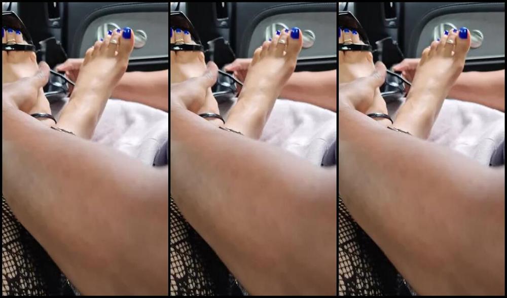 Feetbysherri Onlyfans Foot Fun With An Amazing Guy Blue Toes And Ysl Shoes 8Uy