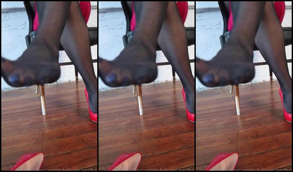 Vixenarches Onlyfans Let Me Seduce You In My Sexy Red Stilettos Black Nylons And Form Fitting Red Dress Shot By Mys