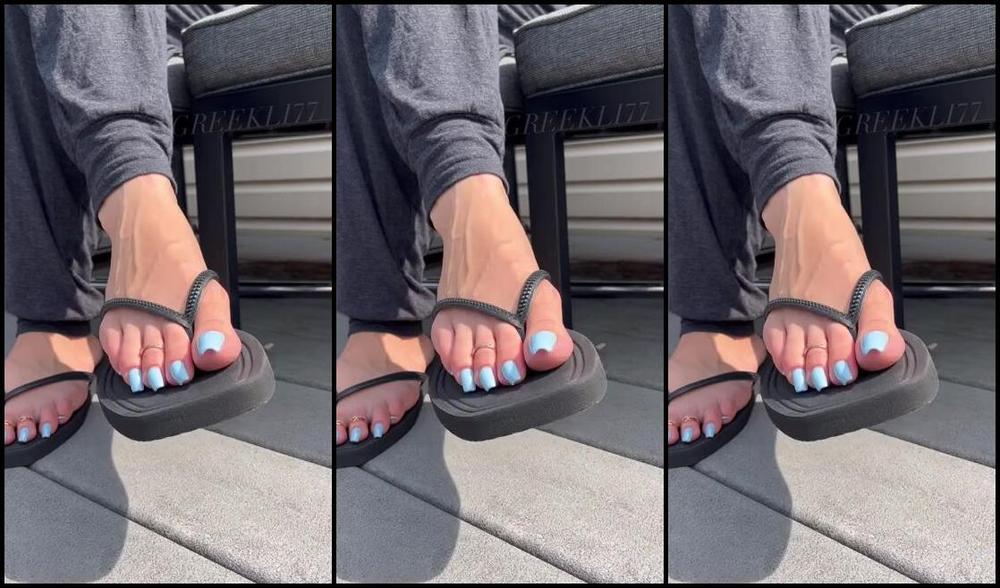 Greek Goddess Li Aka Greekli77 09 25 2024 Onlyfans Video Free Full Length 5 Minute Video Tapping In My Black Flip Flops Do You Think