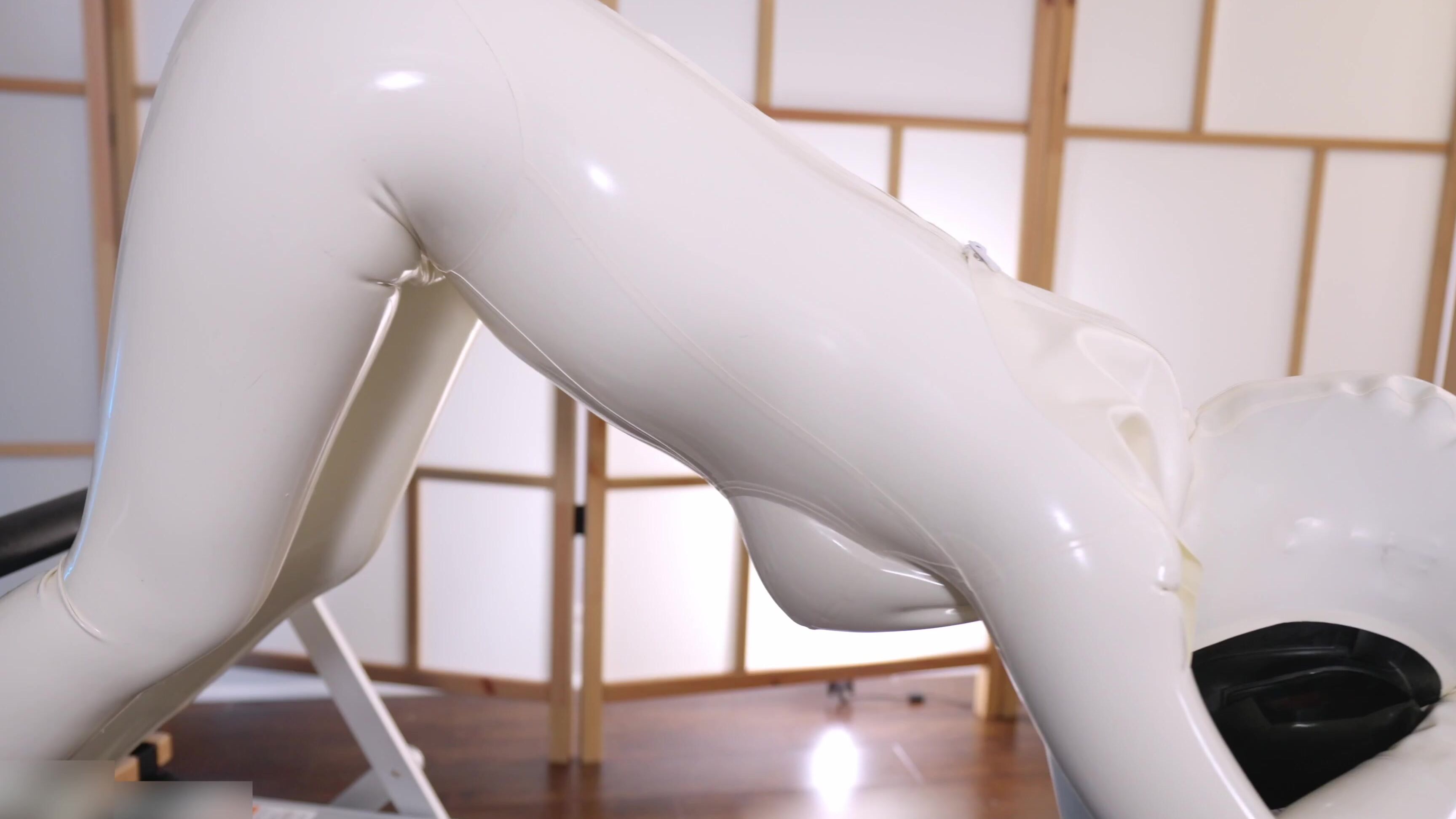 "Mix" Fetish, Latex, Rubber White latex doll gets her physical workout session with orgasm Clips4sale.com / PolyFetish Studio