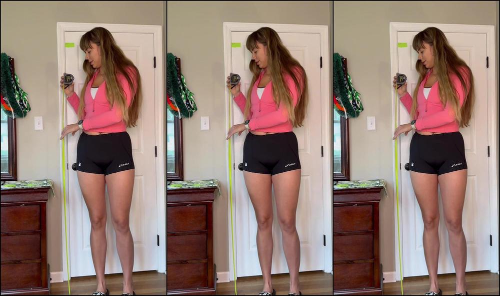 Goddesstalltasha 3434277751 08 08 2024 Comparing My Height In A Pair Of Slide Then With A Set Of High Heels