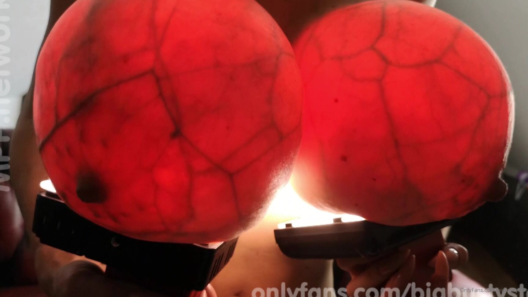 Penelopeblackdiamond Bigbustystar With Glowing Boobs And New Wicked Weasel Neon Tribe Tri Top Thong B