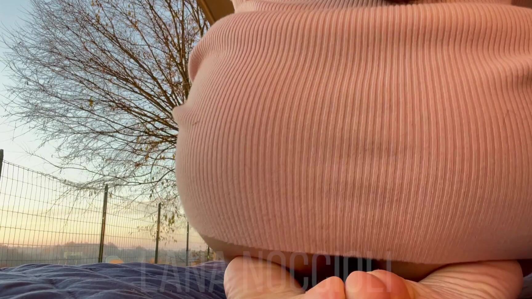 Lananoccioli Lana Noccioli In Girl Next Door Sexy Candid Soles At Outside Home Hey Perv Neighbor I M