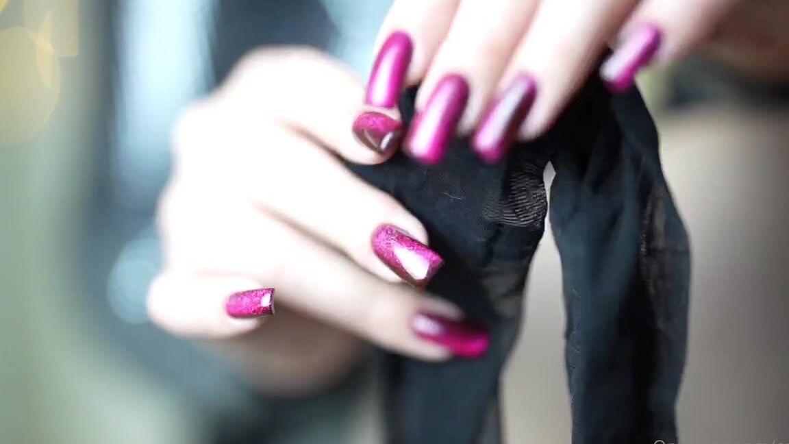 Cartyti Onlyfans Hot Asmr Video Long Nails And Black Nylonsp