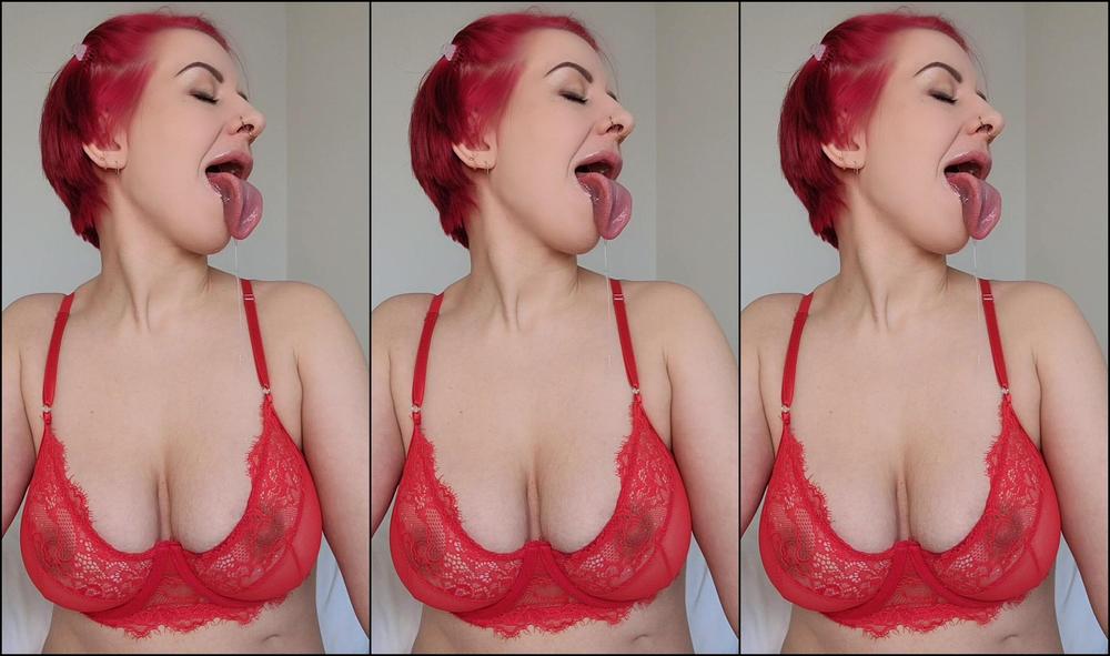 "TindraFrost" joi, mouthfetish, spitfetish, swallowingdrooling, tonguefetish TONGUE MOUTH amp SPIT manyvids