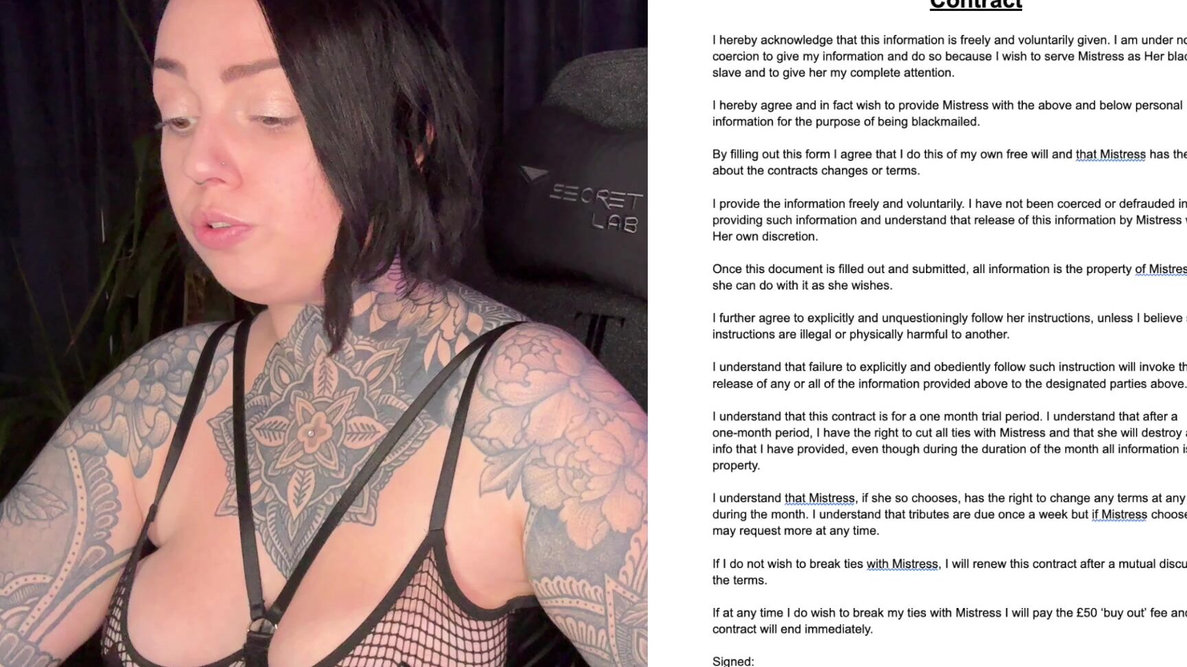 "MissValentina" blackmailfantasy, femdom, femdompov, slavetraining The Blackmail Fantasy Programme Part 7 manyvids