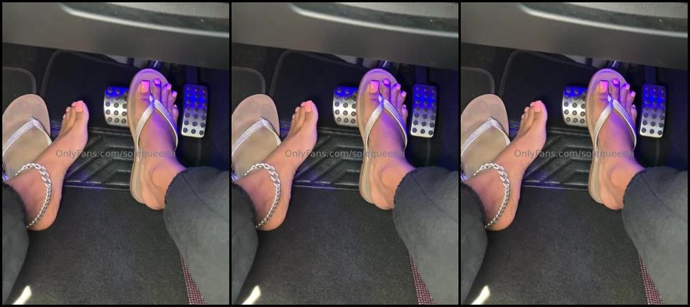 Solequeensolequeenri Onlyfans Driving In Flip Flopsbarefoot Teasep