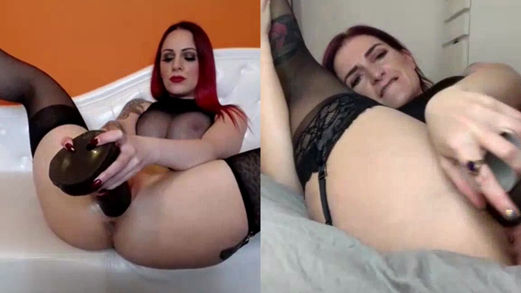 Ruby Onyx Double Dildo Fun With Adreena