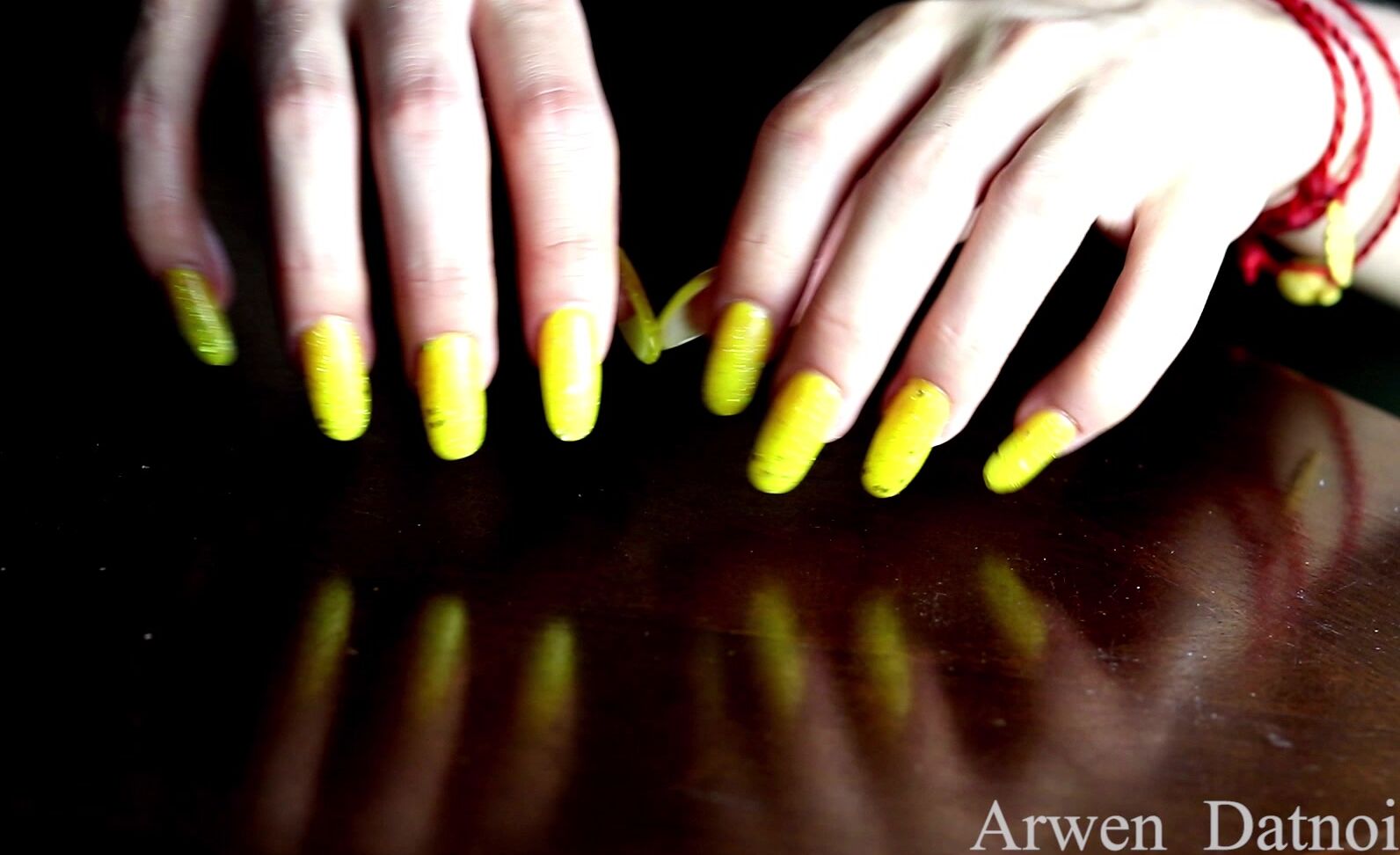 Nail Tapping And Painted Toes