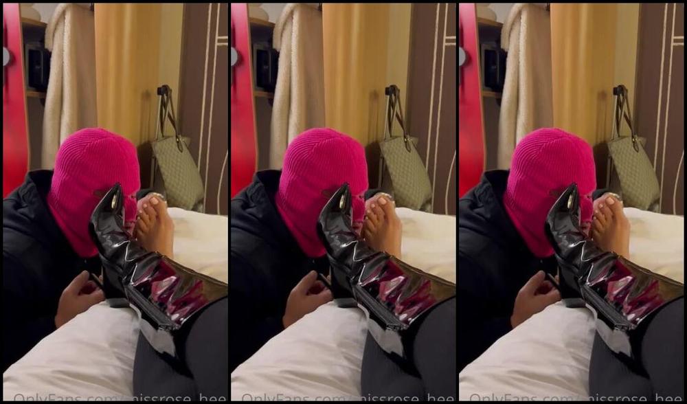 Missrose Heels Onlyfans Is He A Good Boot Cleaner And Making Him Clean My Sweaty Toes After I Gave Like 5 Footjobs Before