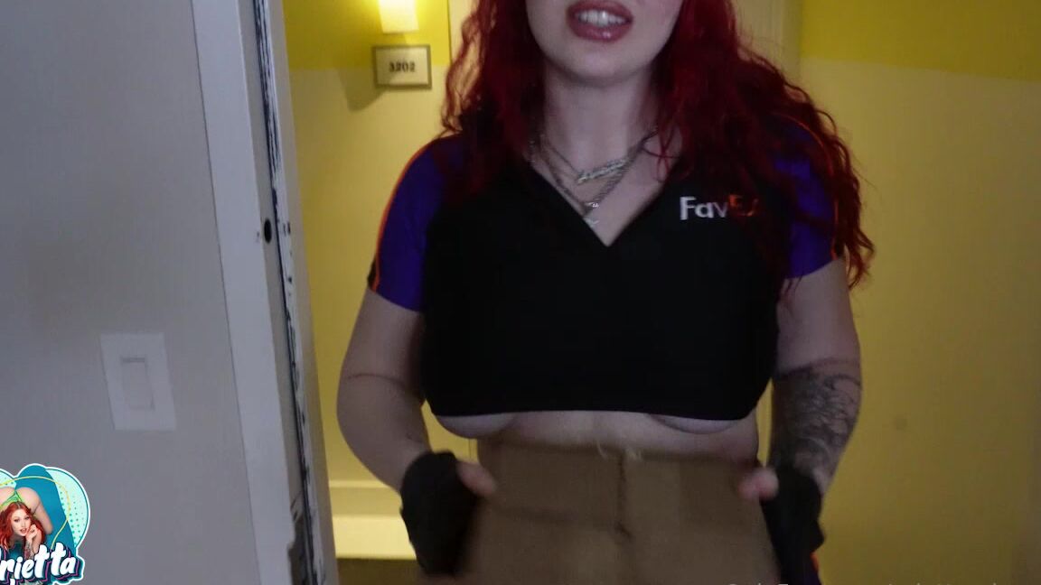 Ariettaadamsxxx 3069832268 12 07 2023 Did You See My Solo With My New Fed Ex Agent Delivering A Package Turns