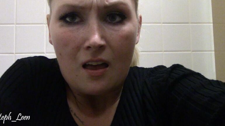 Blonde, Dildo Fucking, Fingering, Masturbation, Public Toilet steph leen fucking myself on a public toilet ManyVids