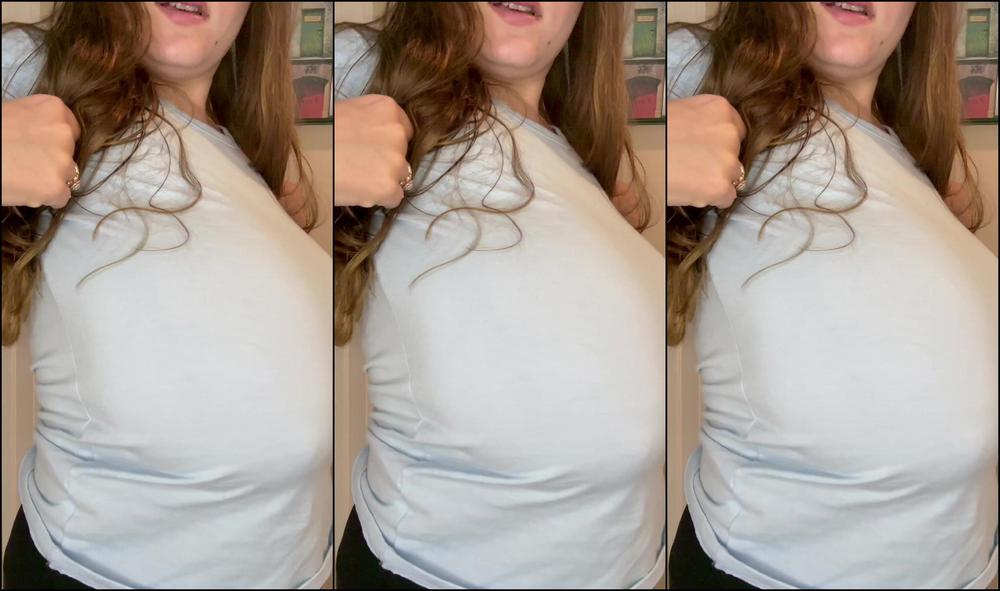 Loreleisecrett 3368048463 06 19 2024 Was Making Some Tik Toks And Noticed How Big They Looked In This T Shirt I Know