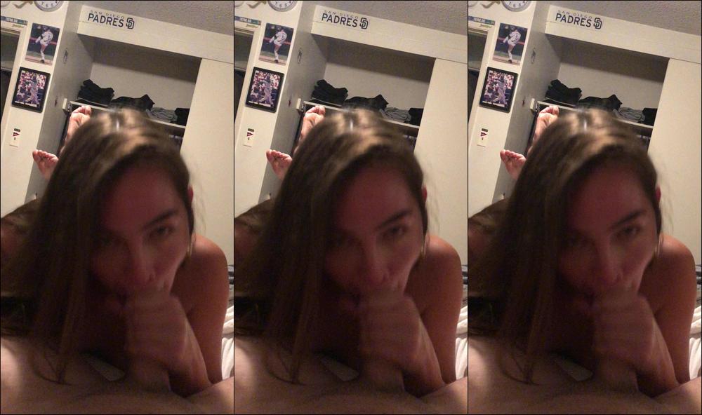 Home Video, POV, Blow Jobs, Wet & Messy, Amateur blairwilliams sucking daddys dick at home ManyVids