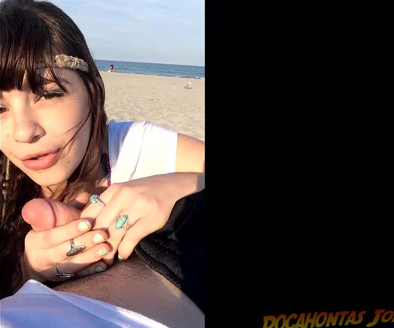 Pocahontas Jones Public Beach Blowjob With A Huge Cock By Poca