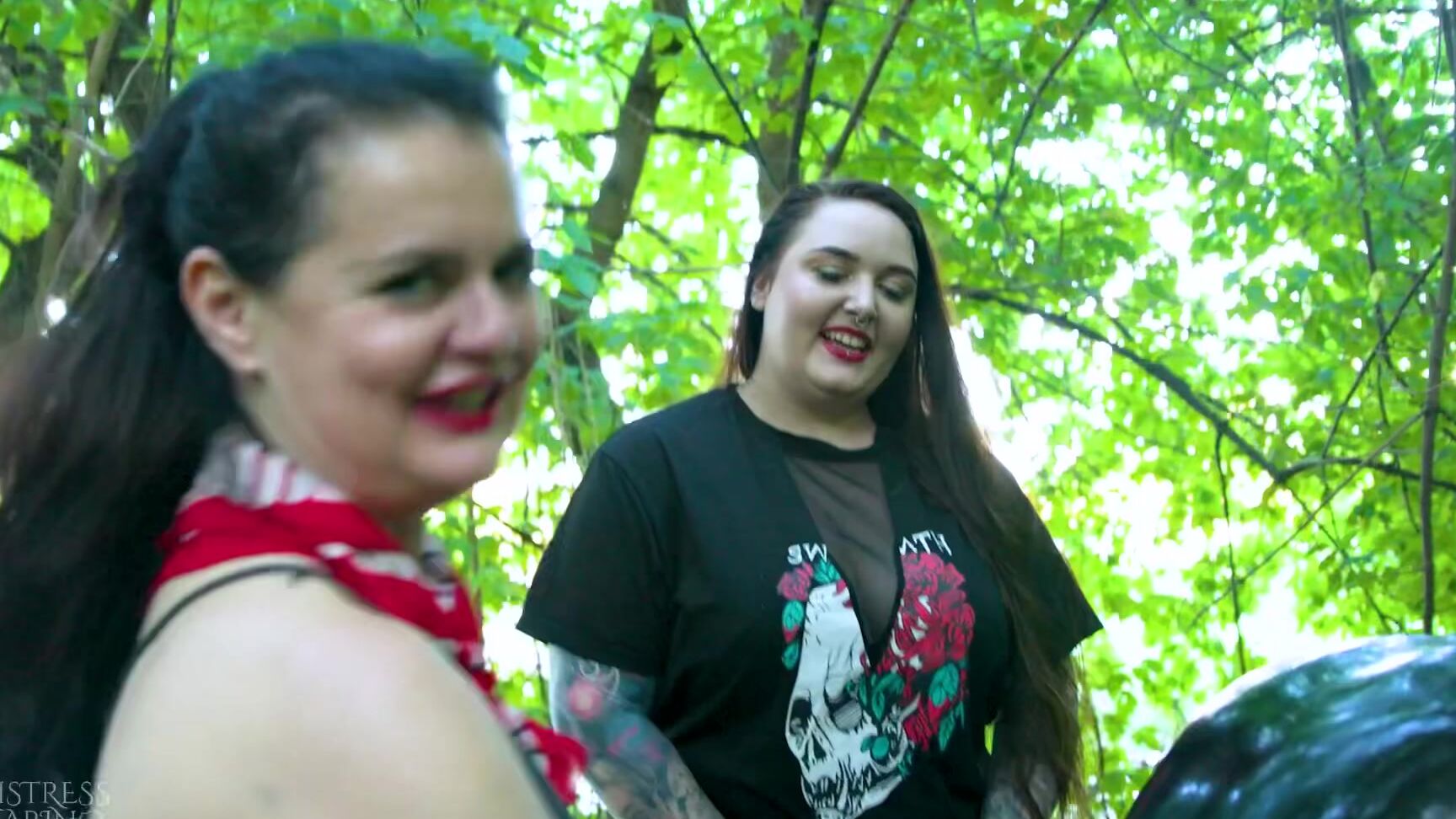 Mistresskarino Pegging Gangbang In The Forest With Huge Dildos