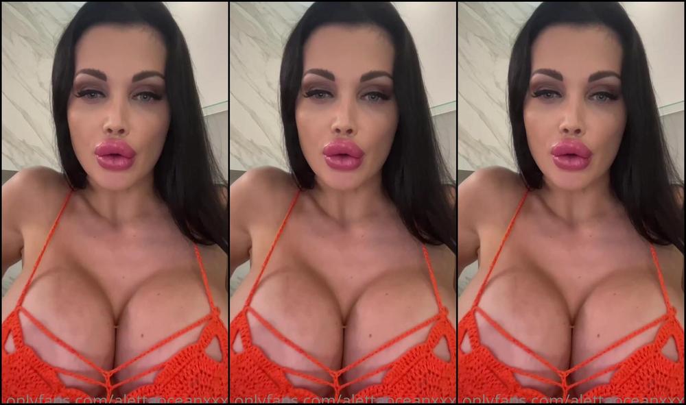 Alettaoceanxxxx Lips Fetish Video Enjoy The View Of My Perfect Huge Dicksucking Lips