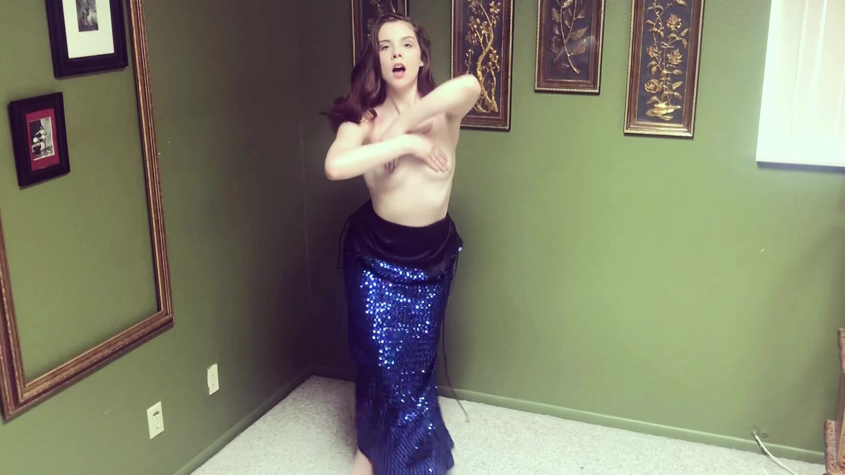 "DandyinDistress" fetishclothing, gloves, redhead, strippers, striptease Shiny Slow Striptease manyvids