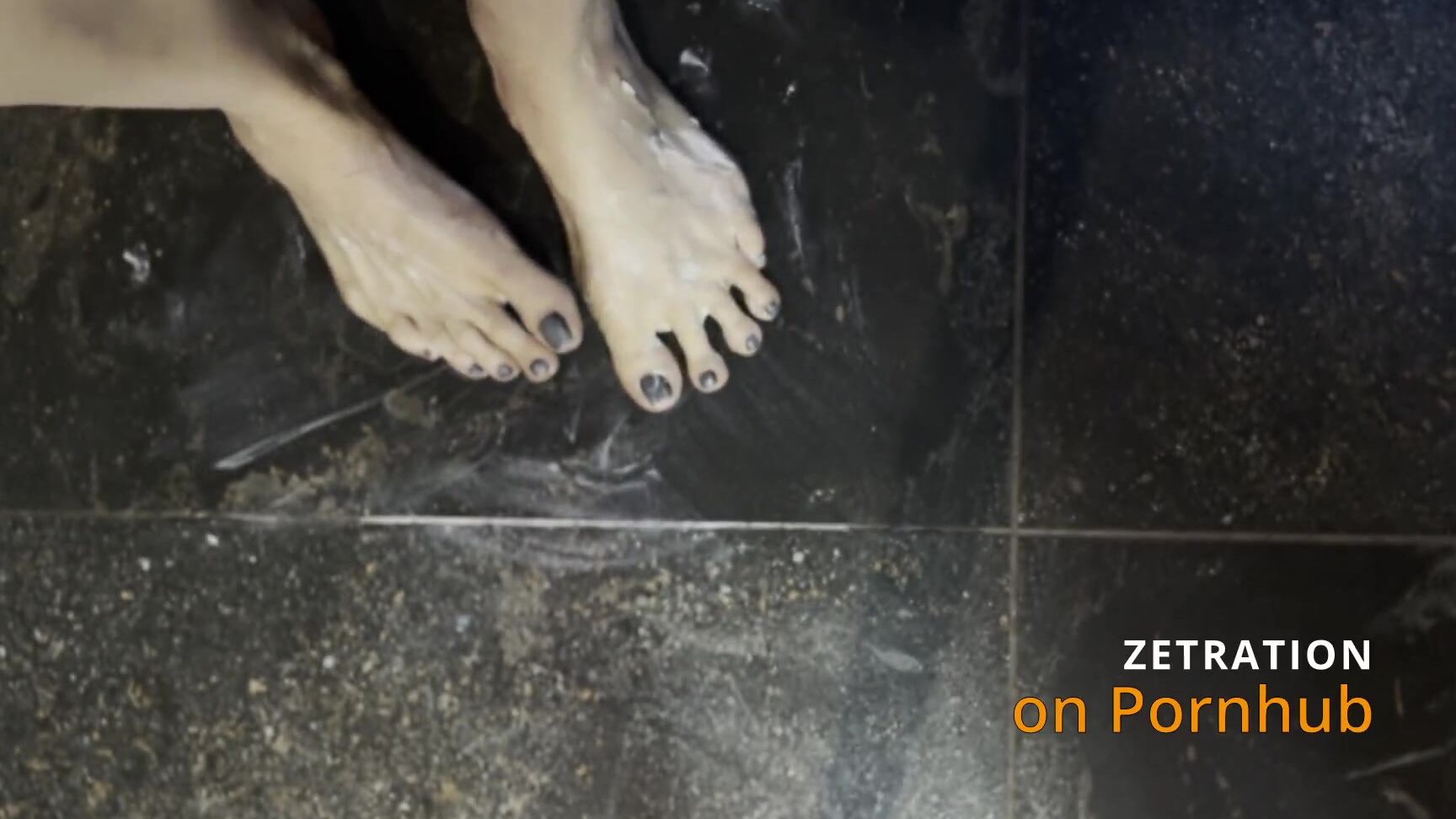 Черный Педикюр Красивые Пальцы Ног Футфетишь Футджоб