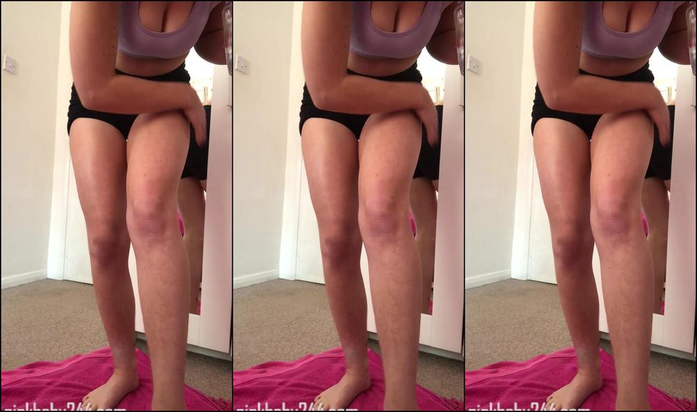 "pinkbaby24" feet, oil, legs, lotion/oil fetish, british oiling my legs and feet manyvids