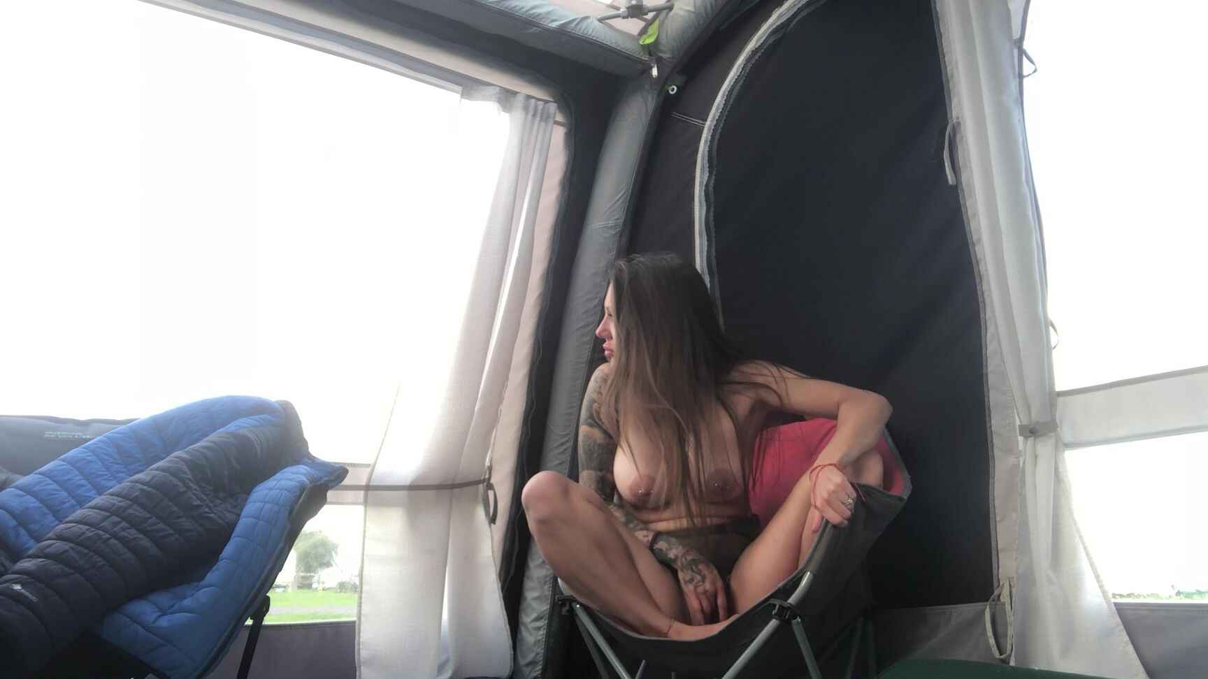 "SuzieLove212" amateur, milf, nudity/naked, public outdoor, pussy play Naked-Wank-In-Tent-with-HUGE-Windows Manyvids