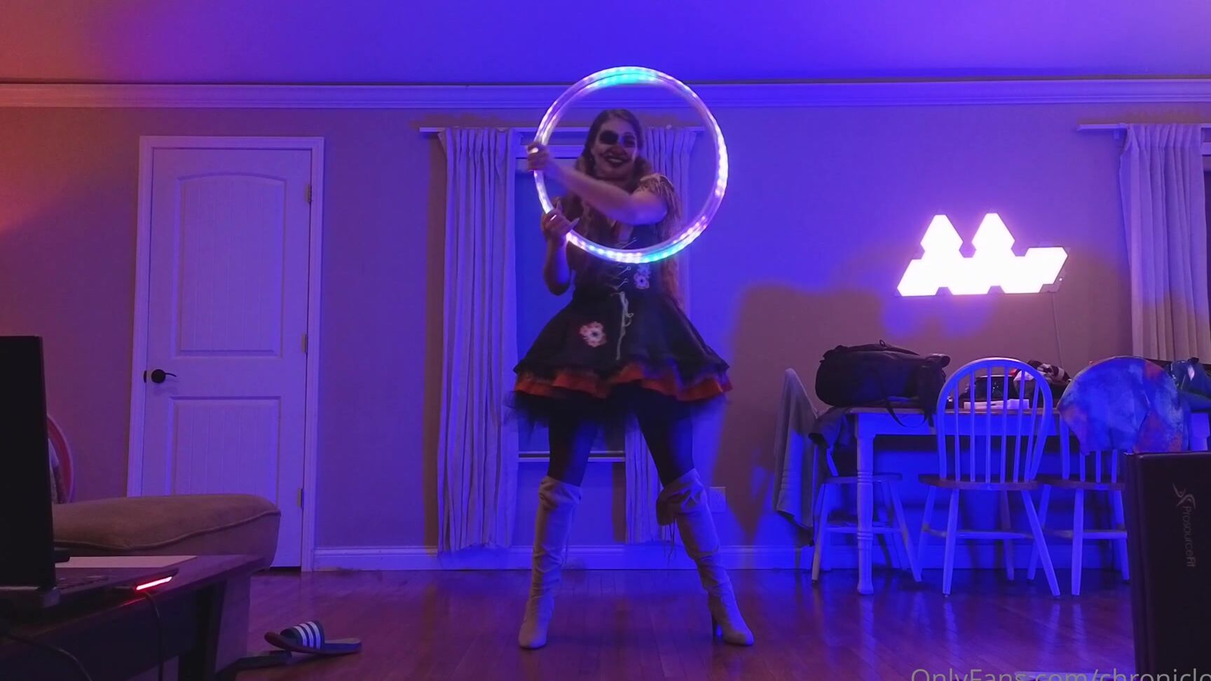 Chroniclove69 3546780082 10 31 2024 Happy Halloween Spooky Scarecrow Hula Dance To Celebrate