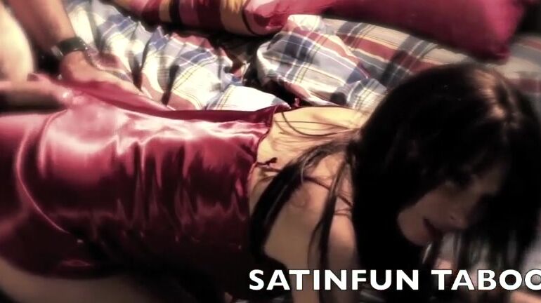 Satinfuntaboo Romantic Fucking In Pink Satin S Slip