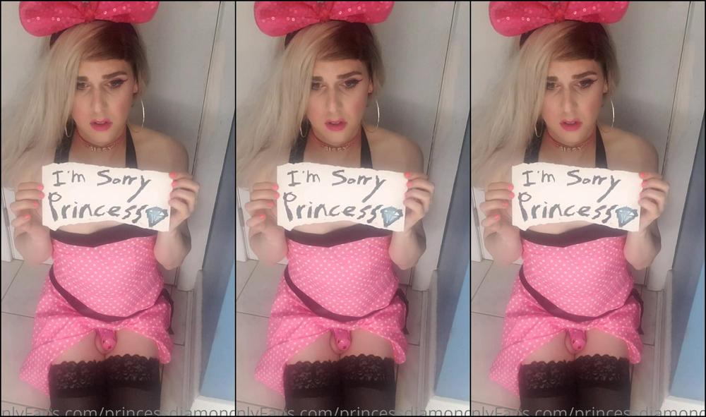 Princessdiamonds So When My Sissy Don T Listen To Me I Give Here A Punnishment She Had To Sit